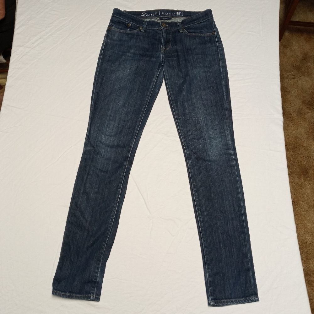 Levi's capital E jeans skimmer low skinny women's 28 dark wash made in USA